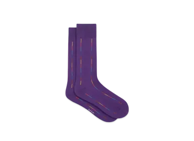 Paul Smith Artist Stripe Double Line Socks "Purple"