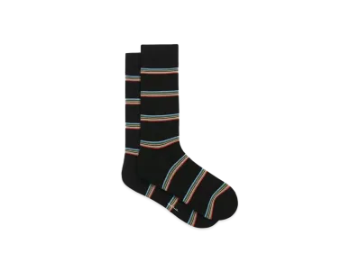 Paul Smith Block Stripe Socks "Black"