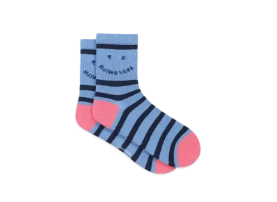 Paul Smith Happy Striped Socks "Blue"