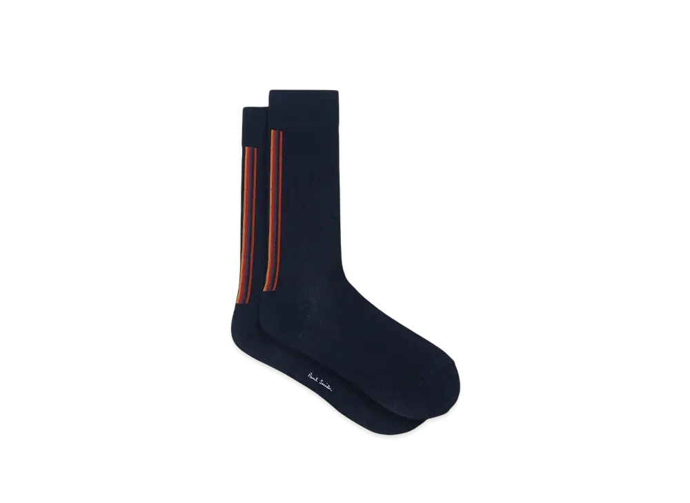 Paul Smith Artist Stripe Backline Socks "Navy"