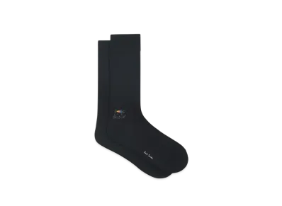 Paul Smith Artist Stripe Cat Socks "Black"