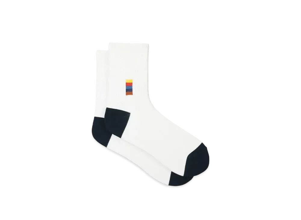 Paul Smith Artist Stripe Block Socks "White"