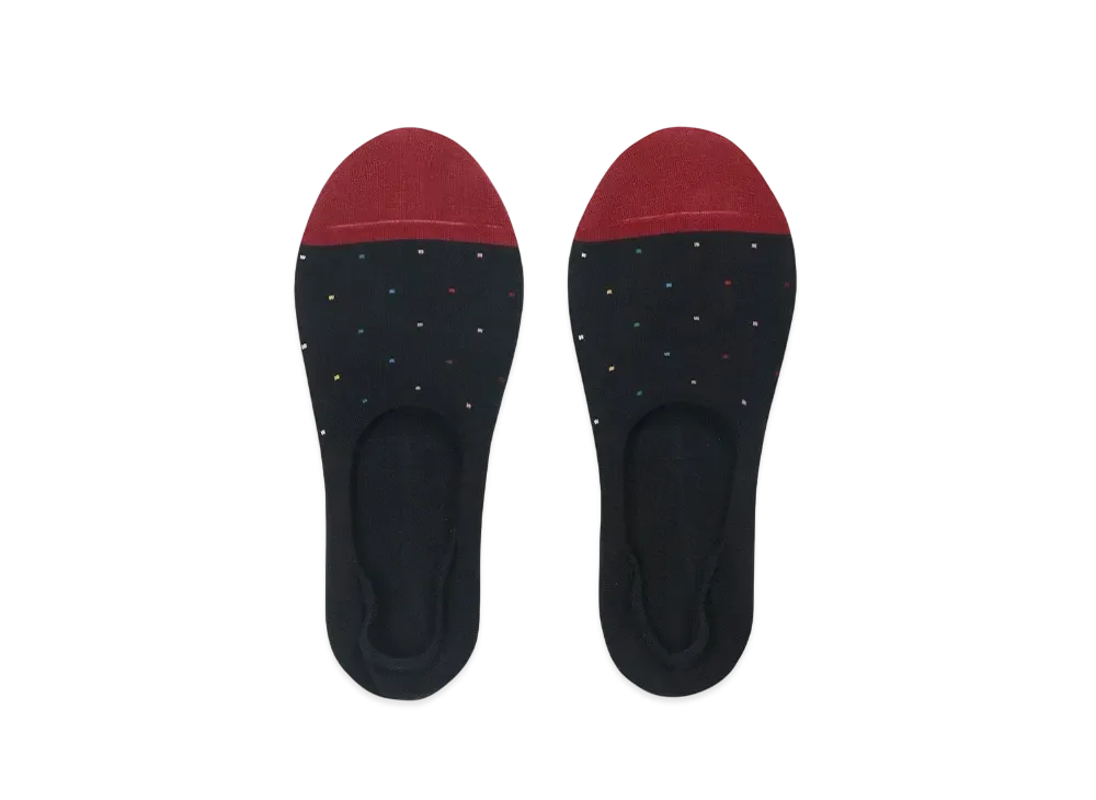 Paul Smith Multicolor Pin Dot Shoe-In Socks "Black"