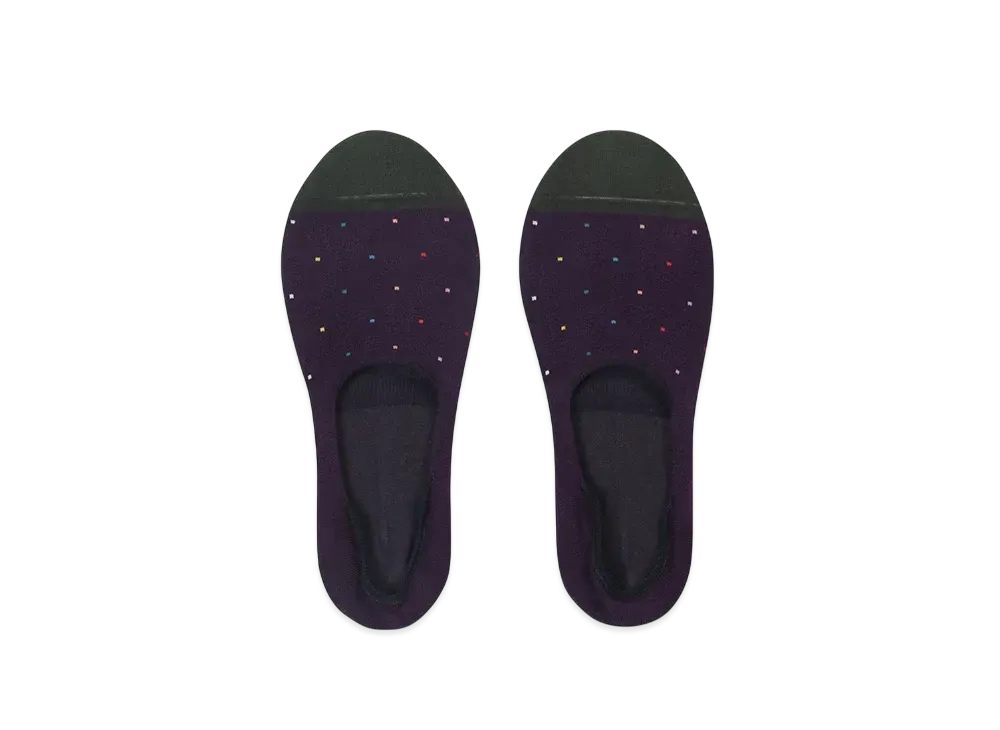 Paul Smith Multicolor Pin Dot Shoe-In Socks "DarkPurple"