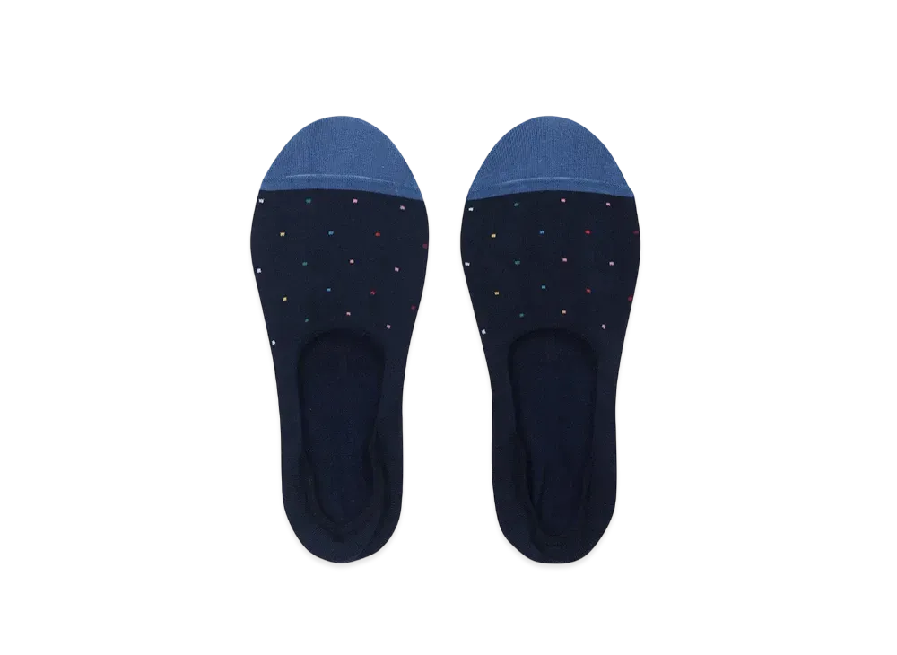 Paul Smith Multicolor Pin Dot Shoe-In Socks "Navy"