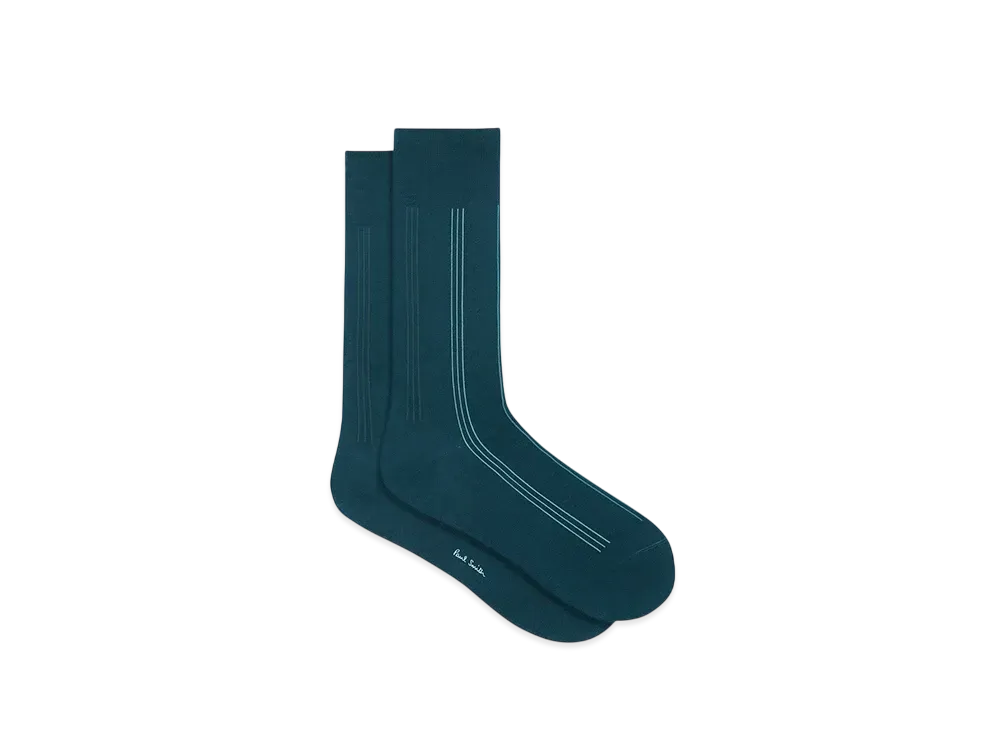 Paul Smith Three Stripe Socks "DarkGreen"