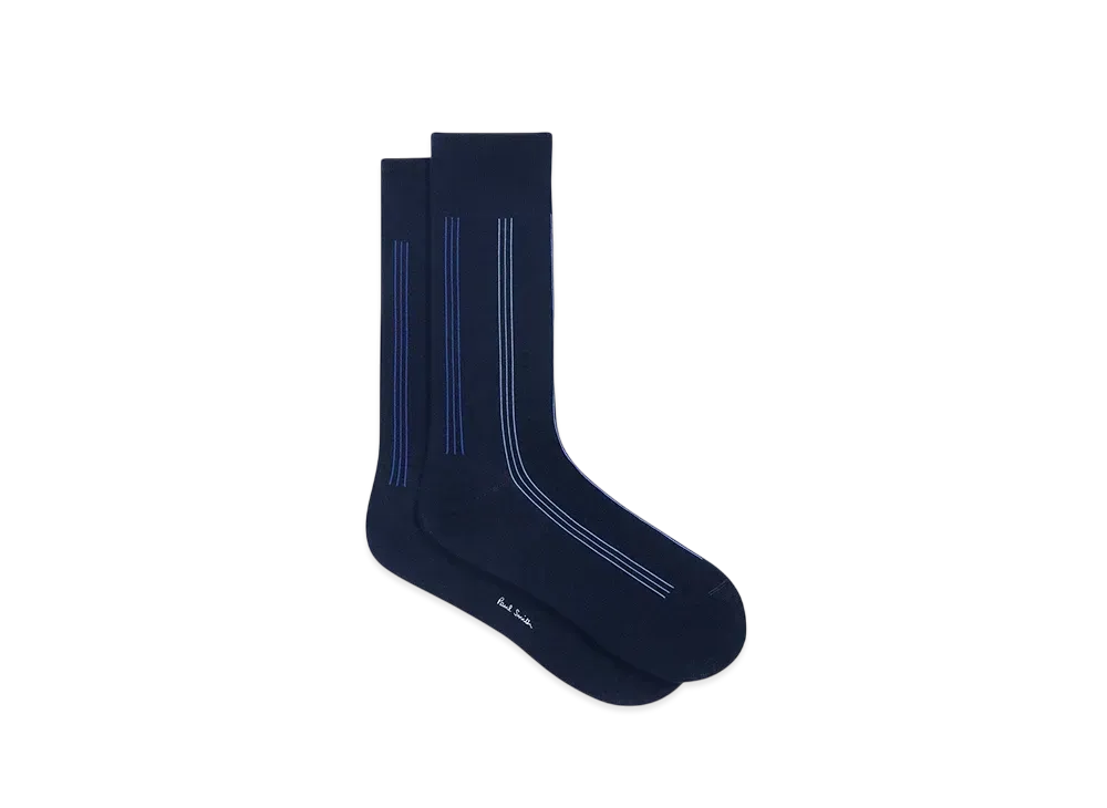 Paul Smith Three Stripe Socks "Navy"