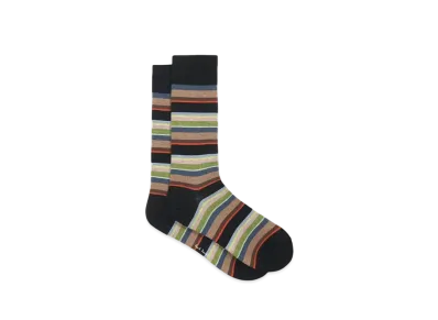 Paul Smith Random Border Socks "Black"