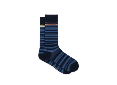 Paul Smith Shadow Stripe Socks "Navy"