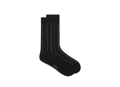 Paul Smith Double Stripe Socks "Black"