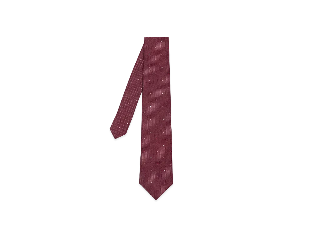 Paul Smith Classic Pin Dot Tie "DarkRed"
