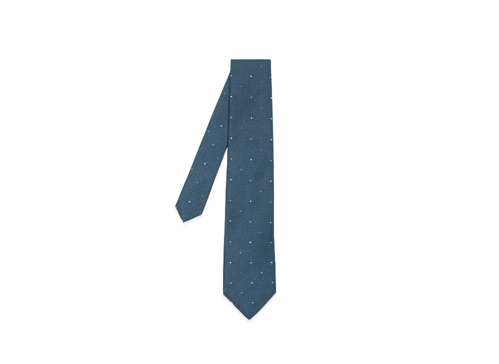 Paul Smith Classic Pin Dot Tie "BlueGreen"