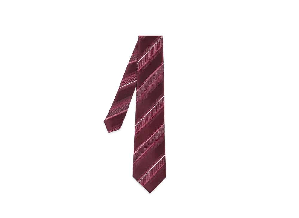 Paul Smith Contrast Regimental Tie "DarkRed"