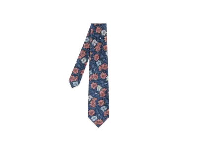 Paul Smith Jacquard Flower Tie "DarkBlue"