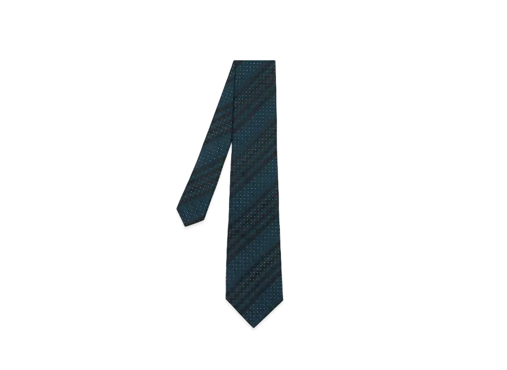 Paul Smith Check On Dot Tie "DarkGreen"
