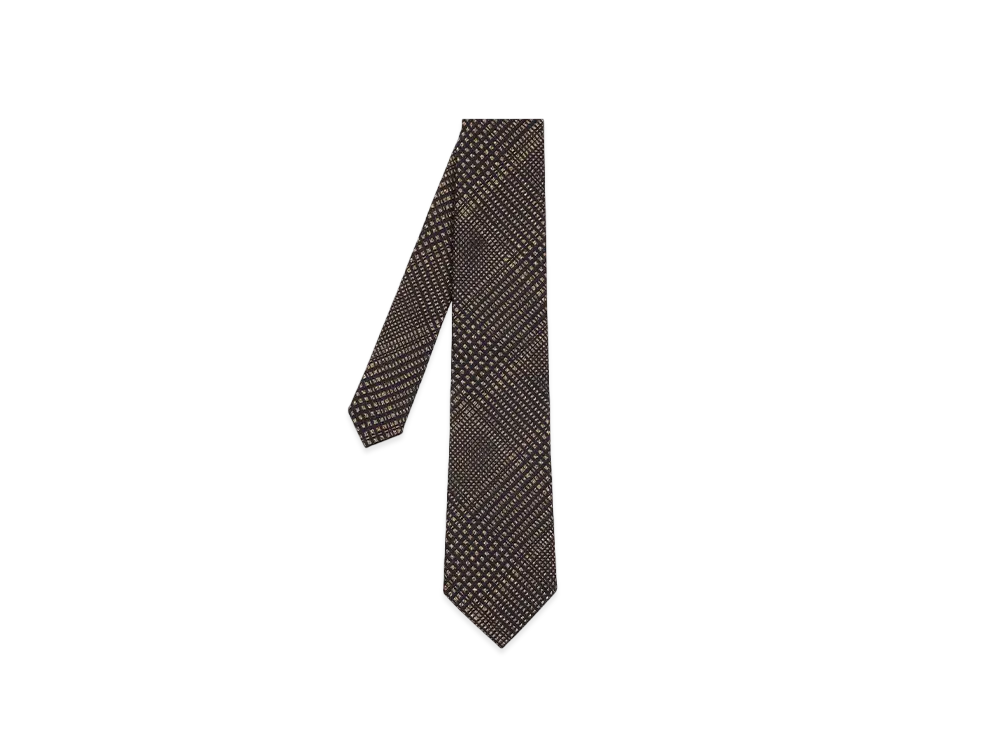 Paul Smith Square Check Tie "Yellow"
