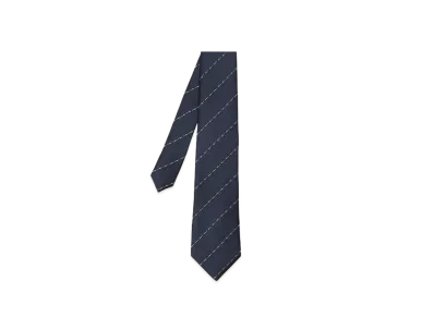 Paul Smith Artist Stripe Line Tie "Navy"