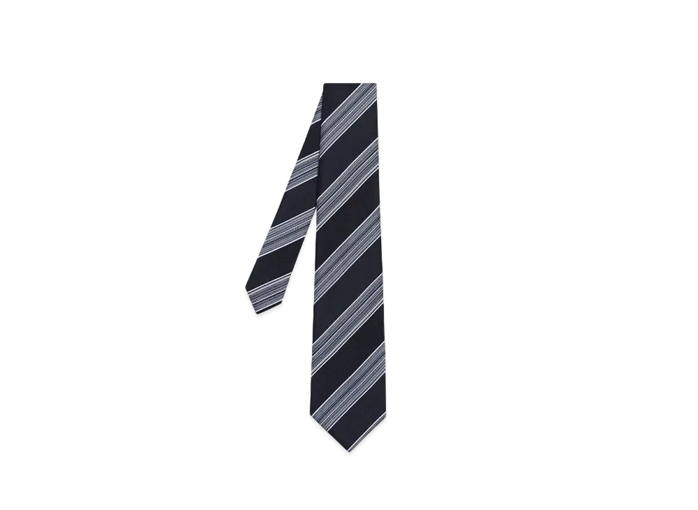 Paul Smith Textured Regimental Tie "Navy"