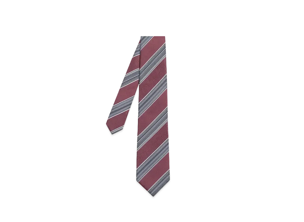 Paul Smith Textured Regimental Tie "Rose"