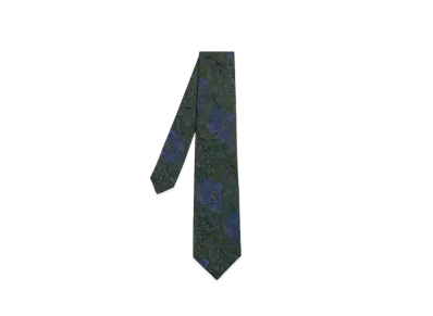 Paul Smith Flower Jacquard Tie "Green"