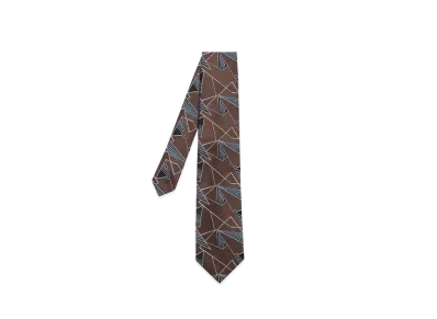 Paul Smith Geometric Pattern Tie "Brown"
