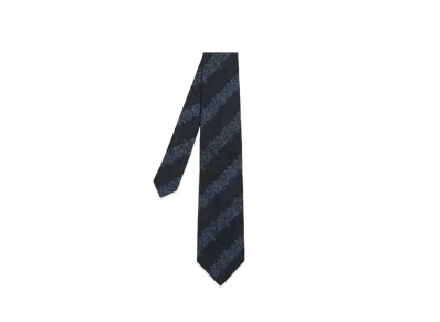 Paul Smith Botanical Regimental Tie "Navy"
