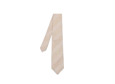 Paul Smith Botanical Regimental Tie "LightBeige"