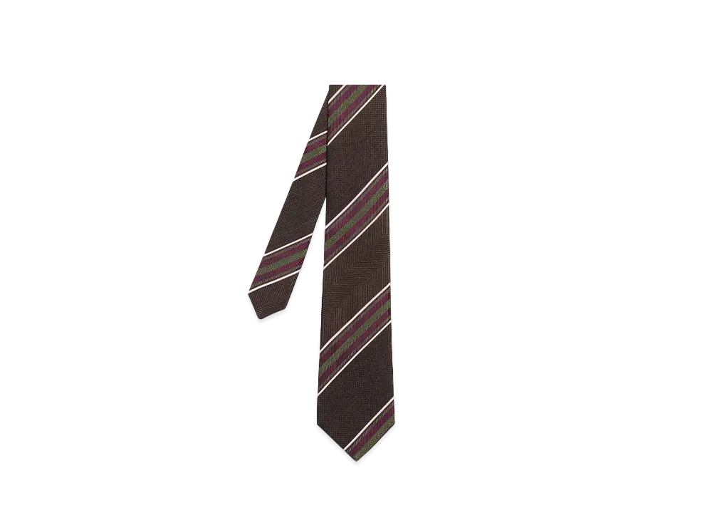 Paul Smith Mixed Pattern Regimental Tie "Brown"