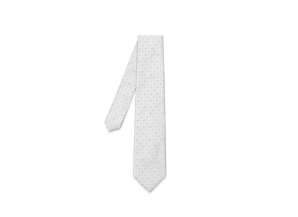 Paul Smith Silver Jacquard Tie "AtherA"