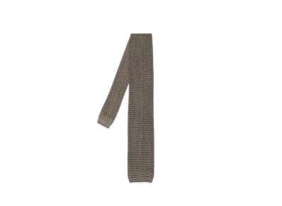 Paul Smith Square End Knit Tie "Beige"