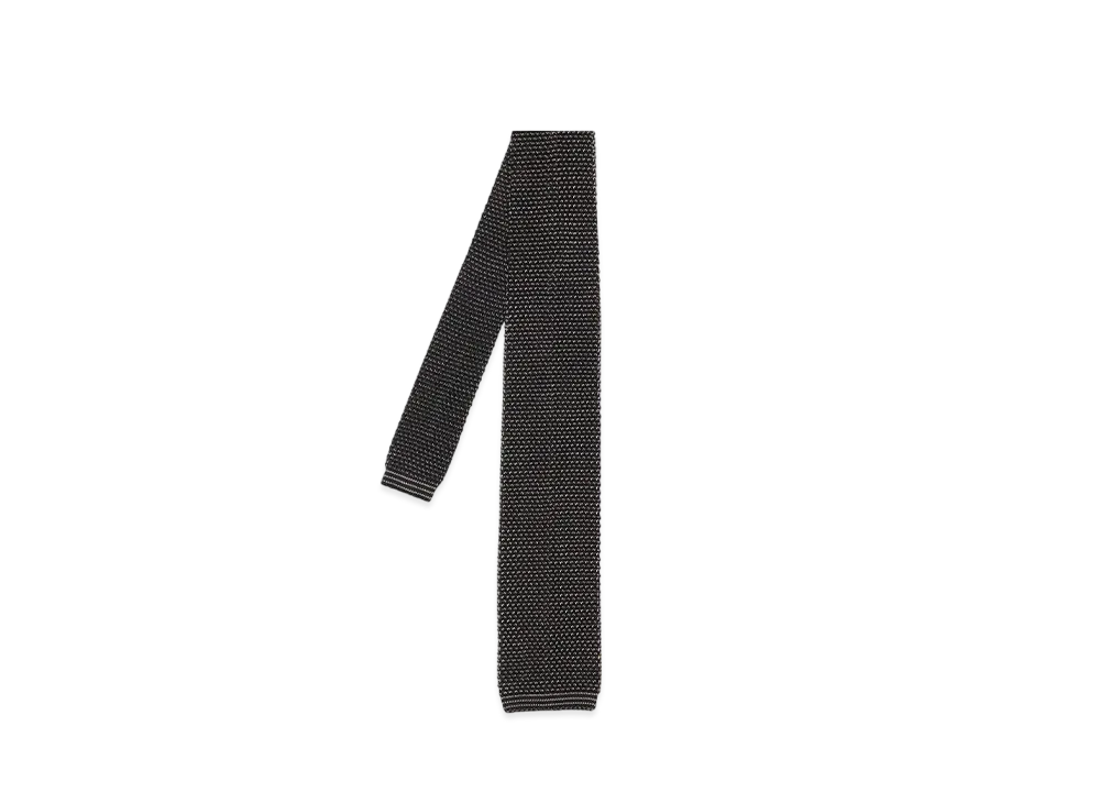 Paul Smith Square End Knit Tie "Gray"