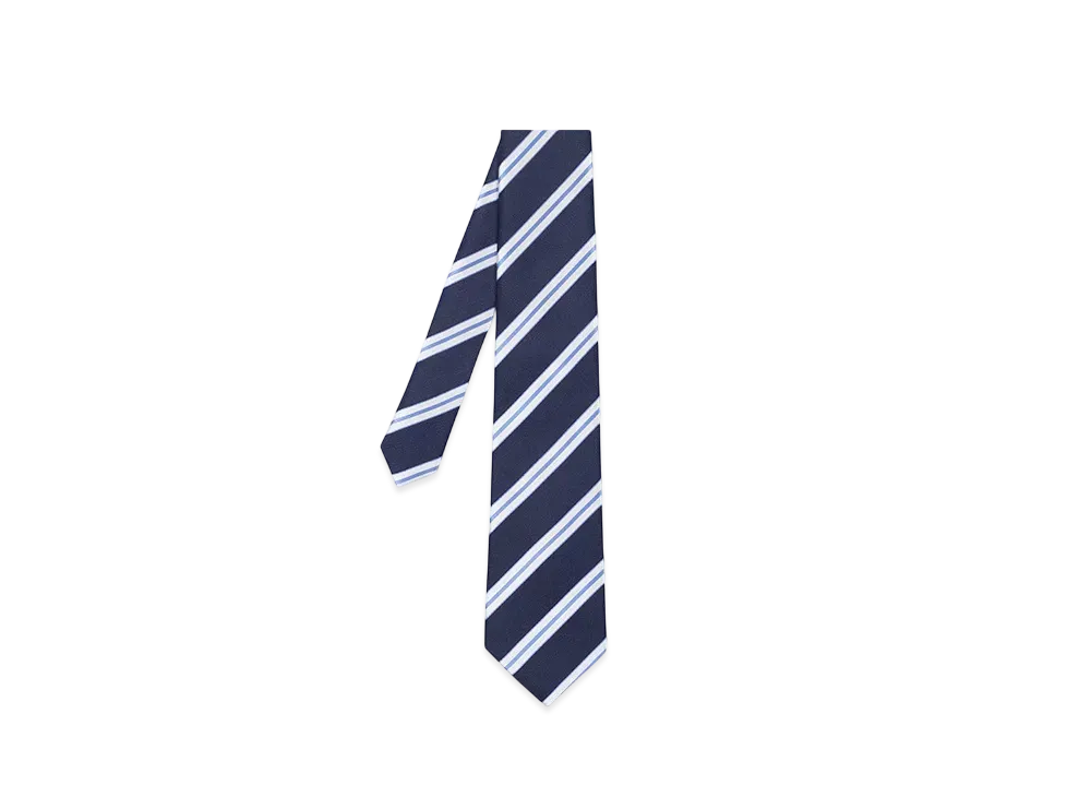 Paul Smith Classic Striped Tie "Navy"