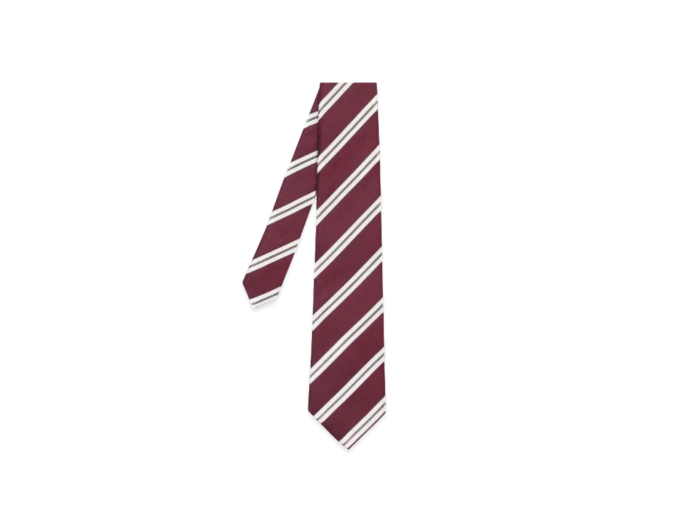 Paul Smith Classic Striped Tie "Burgundy"