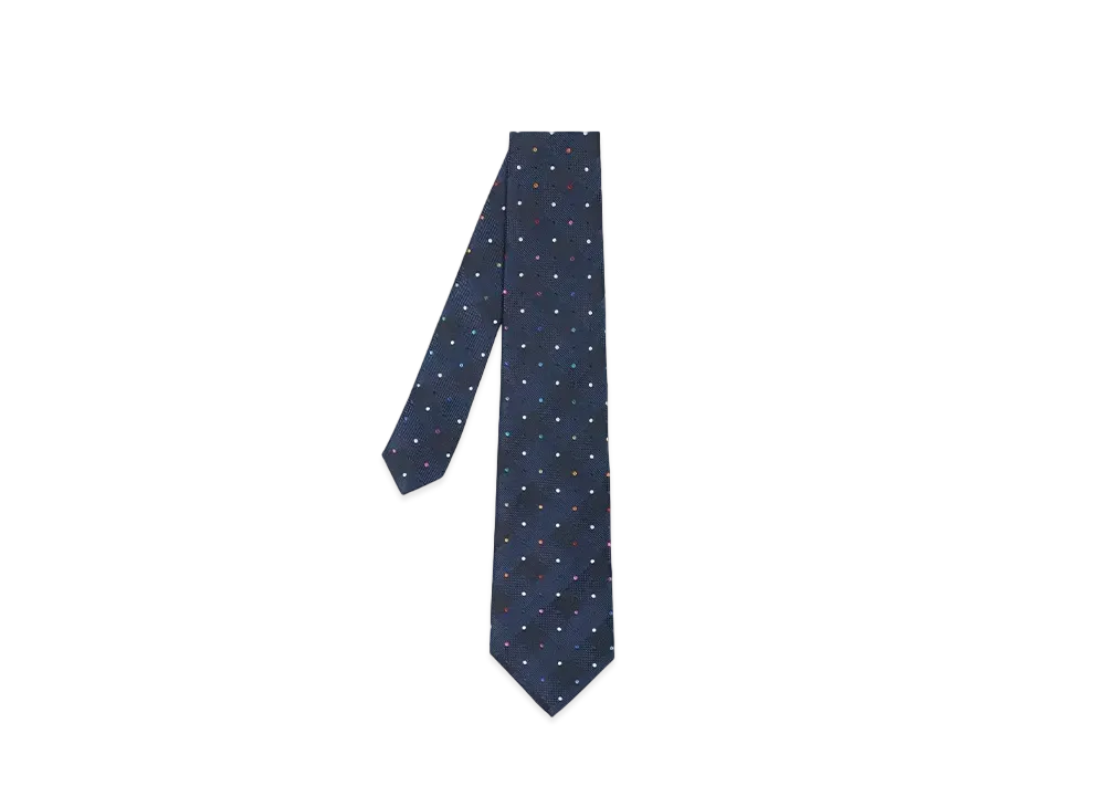 Paul Smith Rainbow Dot Tie "Navy"