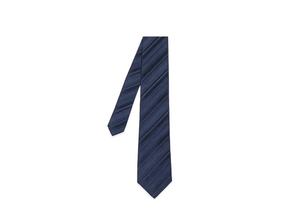 Paul Smith Pin Dot Regimental Tie "Navy"
