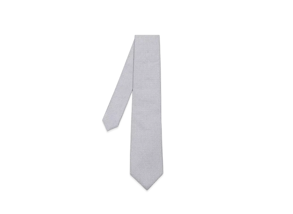 Paul Smith Square Jacquard Tie "SilverGray"