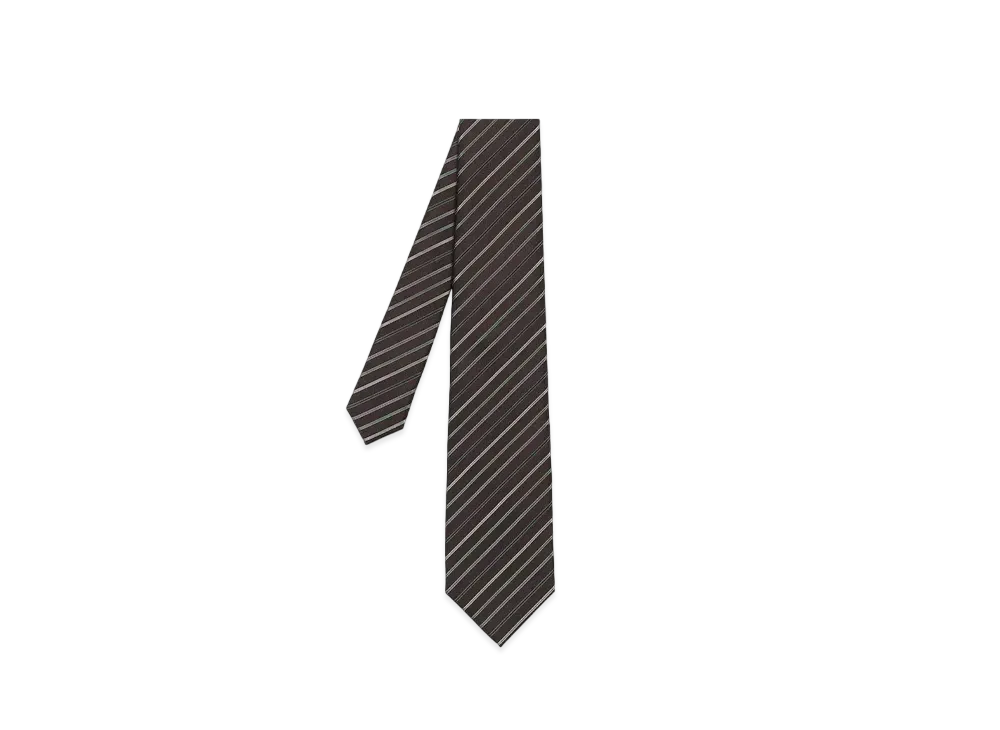 Paul Smith Edgeline Regimental Tie "DarkBrown"