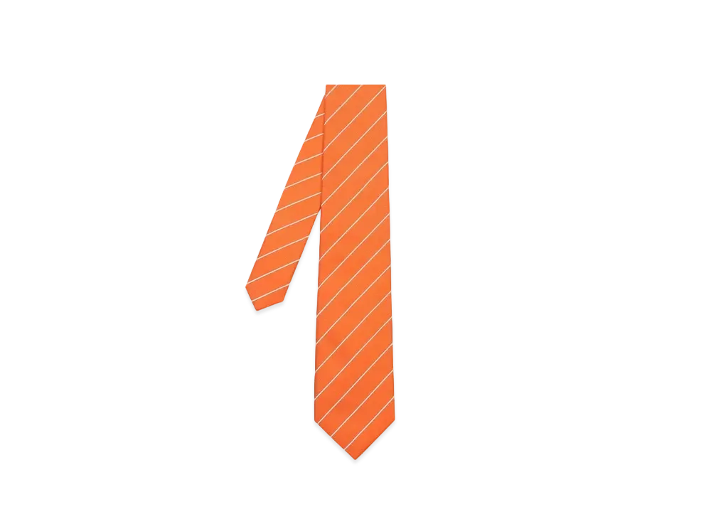 Paul Smith Vivid Color Regimental Tie "Orange"