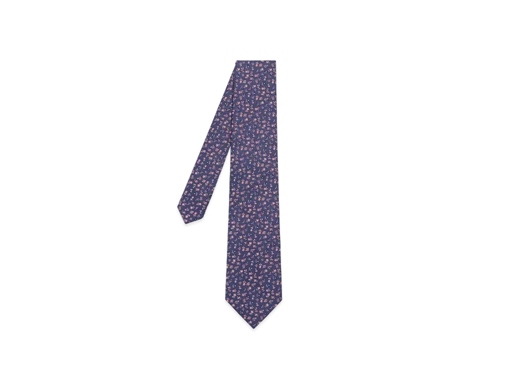 Paul Smith Small Botanical Tie "Blue"