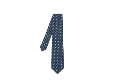 Paul Smith Contrast Floral Tie "Navy"