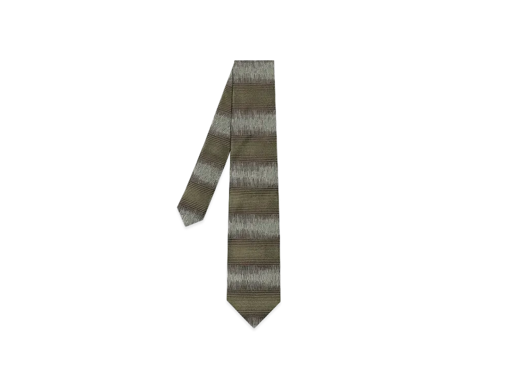 Paul Smith Gradient Border Tie "Olive"