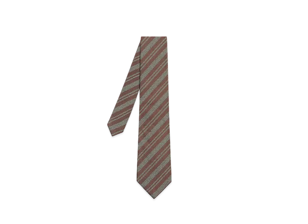 Paul Smith Color Jacquard Regimental Tie "Brown"