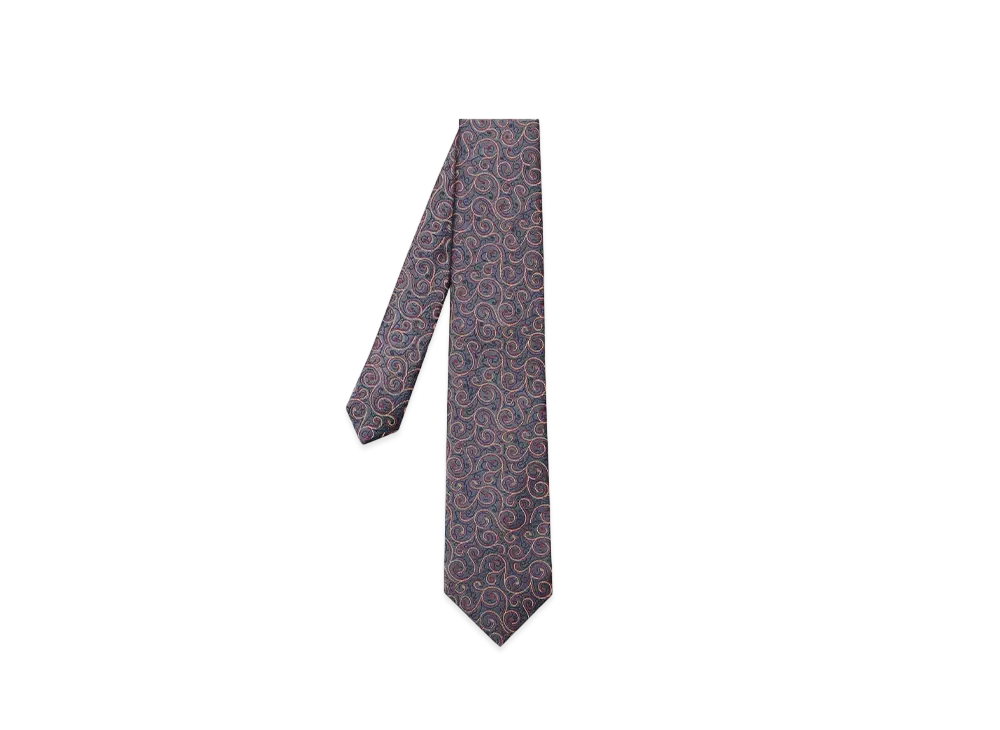 Paul Smith Arabesque Pattern Tie "Gray"