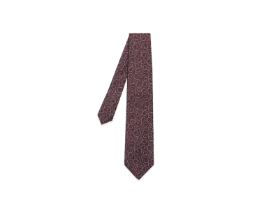 Paul Smith Arabesque Pattern Tie "DarkRed"