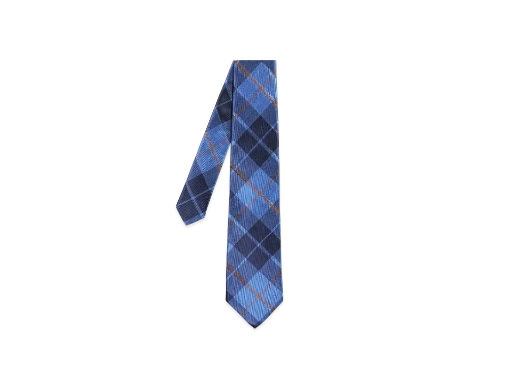 Paul Smith Tartan Check Tie "Blue"