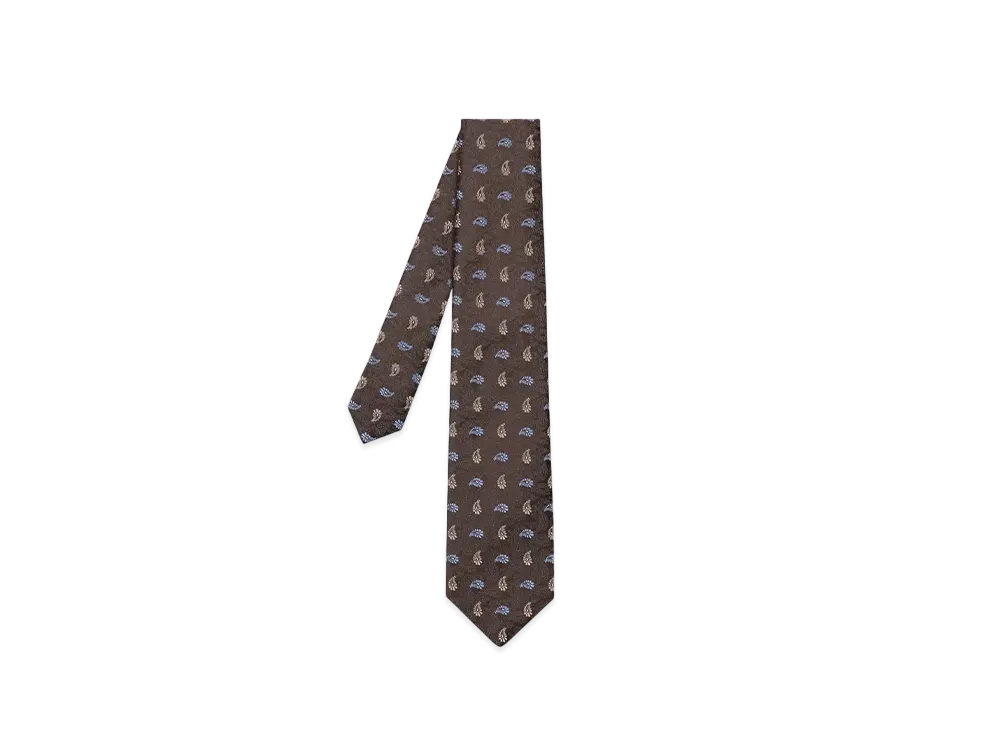Paul Smith Contrast Paisley Tie "ChocolateBrown"
