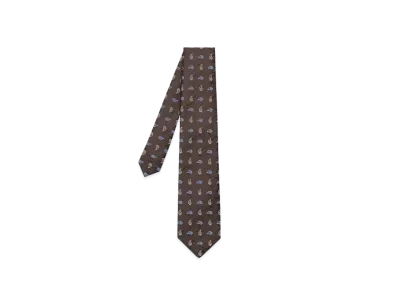 Paul Smith Contrast Paisley Tie "ChocolateBrown"