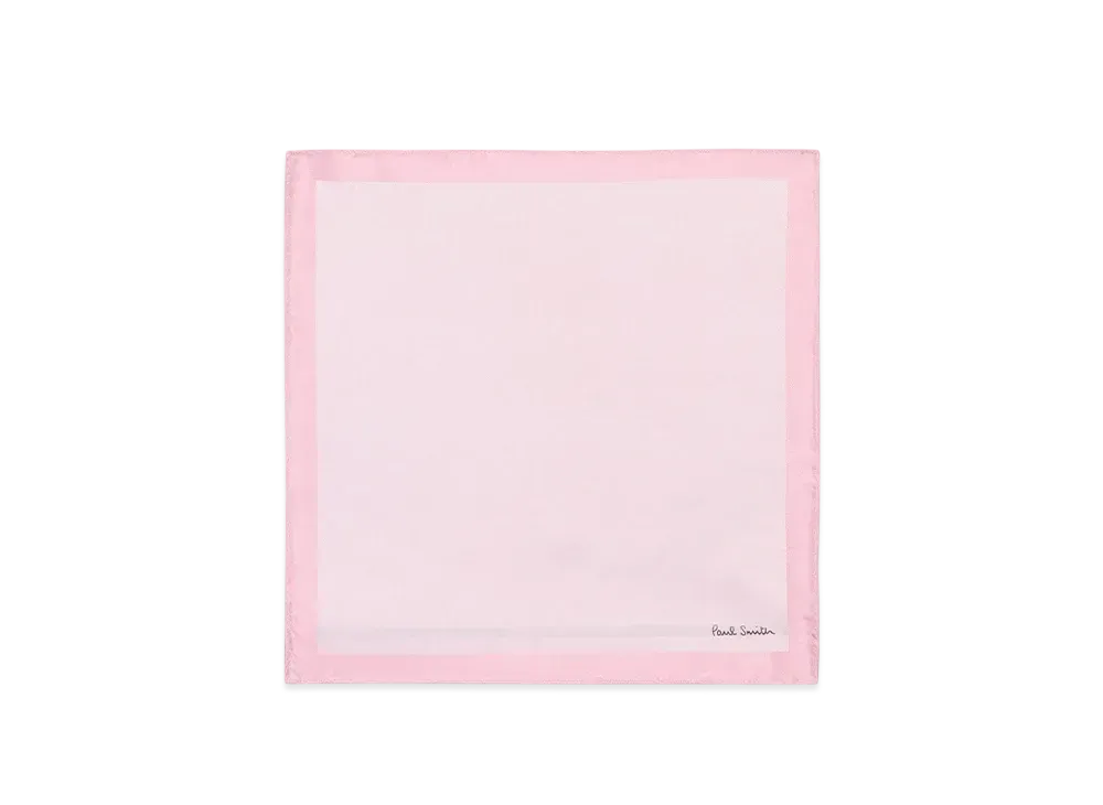 Paul Smith Artist Stripe Logo Pocket Square "LightPink"
