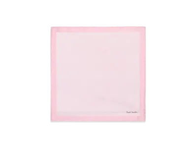 Paul Smith Artist Stripe Logo Pocket Square "LightPink"