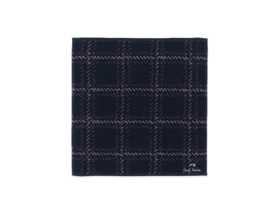 Paul Smith Dotting Check Towel Handkerchief "Navy"